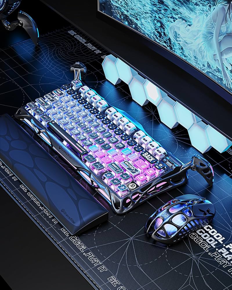 Amazon | GravaStar Mercury K1 Pro ゲーミングキーボード 無線